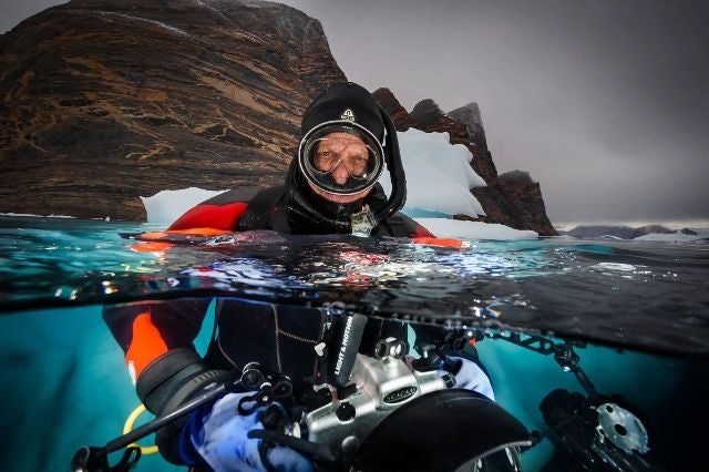 More Info for Two Worlds: Above and Below the Sea, featuring scientist and photographer Jennifer Hayes and underwater photographer David Doubilet